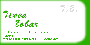 timea bobar business card